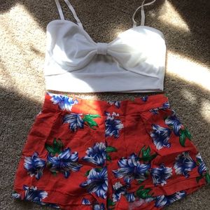 Boutique Bermuda shorts and bra top